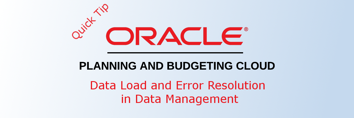 Data Load and Error Resolution in Data Management
