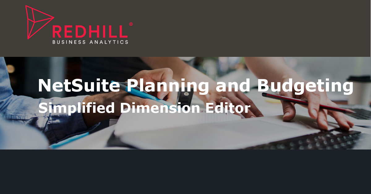 NetSuite Simplified Dimension Editor