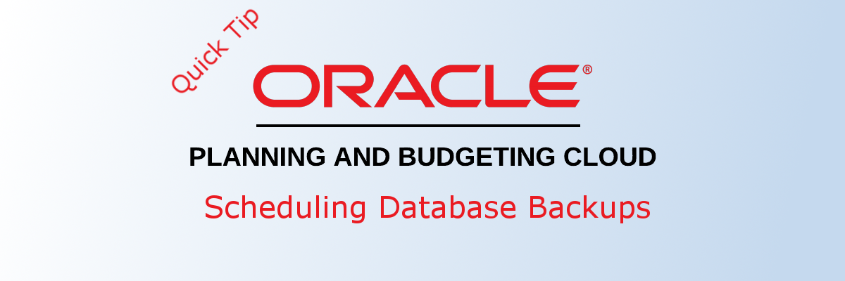 Scheduling Data Backups in Oracle PBCS