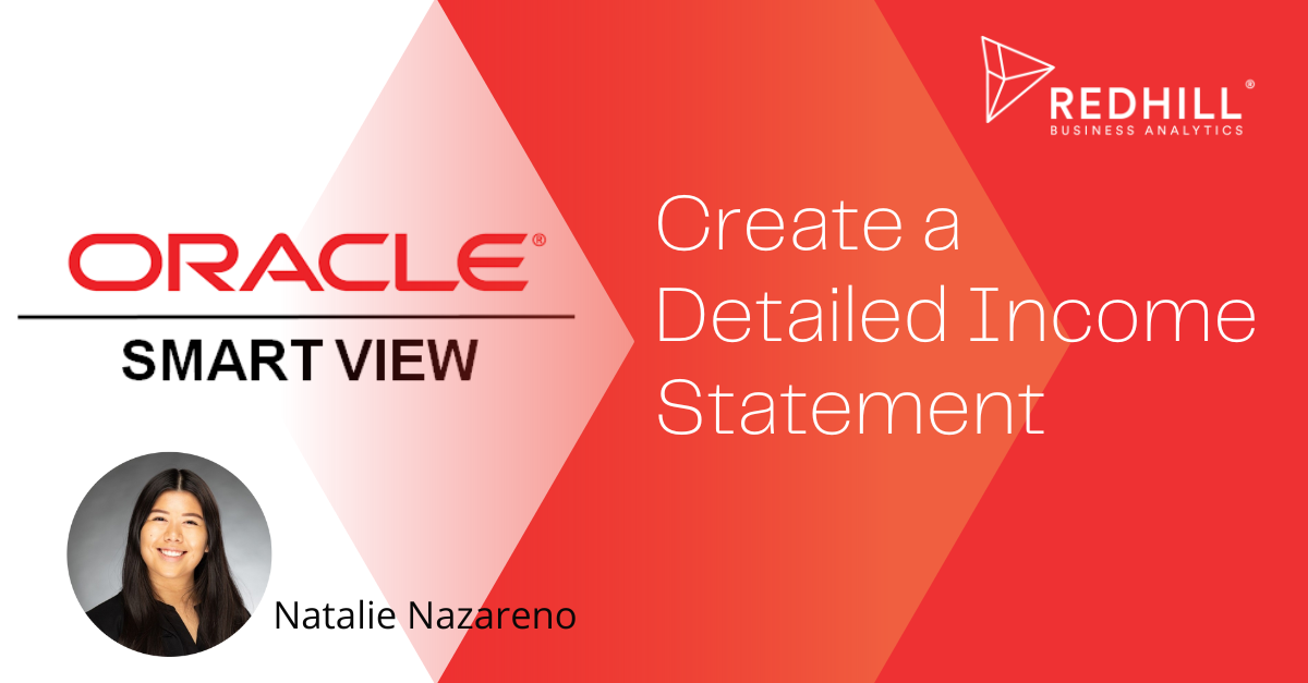 Create a Detailed Income Statement in Oracle Smart View