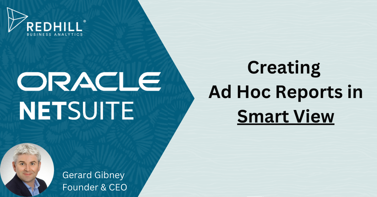 Creating Ad Hoc Report in Smart View