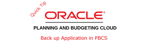 How to Back Up Application in Oracle PBCS