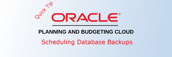 Scheduling Data Backups in Oracle PBCS