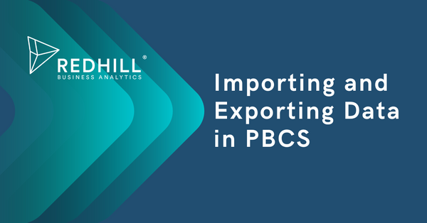 Importing and Exporting Data in PBCS