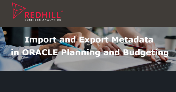 Import and Export Metadata in Oracle PBCS